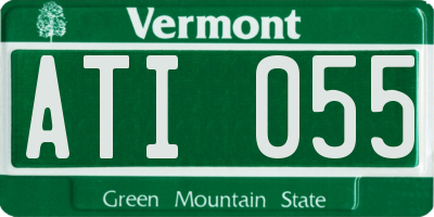 VT license plate ATI055