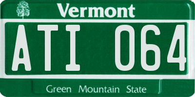 VT license plate ATI064