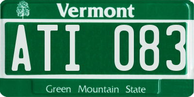 VT license plate ATI083