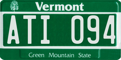 VT license plate ATI094
