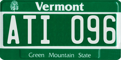 VT license plate ATI096