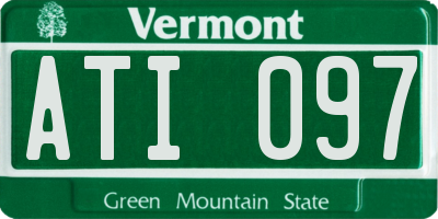 VT license plate ATI097