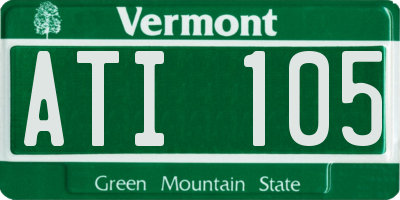 VT license plate ATI105