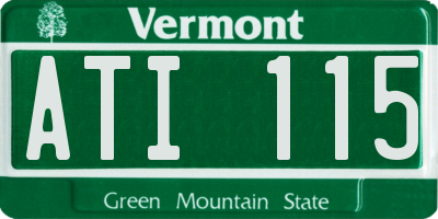 VT license plate ATI115