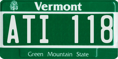 VT license plate ATI118