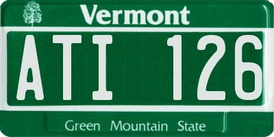 VT license plate ATI126