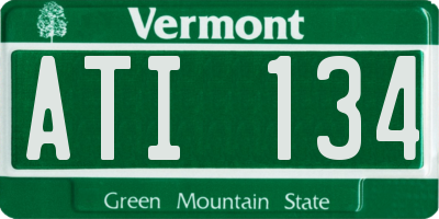 VT license plate ATI134