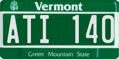 VT license plate ATI140