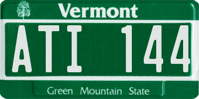 VT license plate ATI144