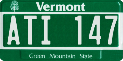 VT license plate ATI147