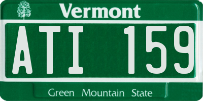 VT license plate ATI159