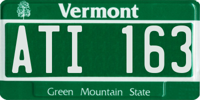 VT license plate ATI163