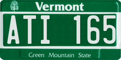 VT license plate ATI165