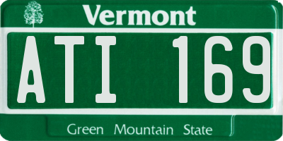 VT license plate ATI169
