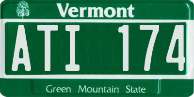 VT license plate ATI174