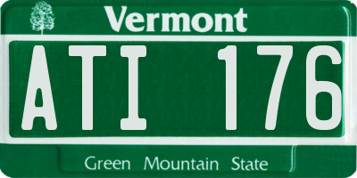 VT license plate ATI176