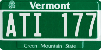 VT license plate ATI177