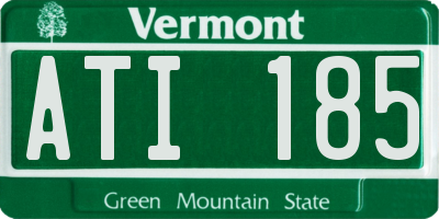 VT license plate ATI185
