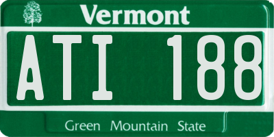 VT license plate ATI188