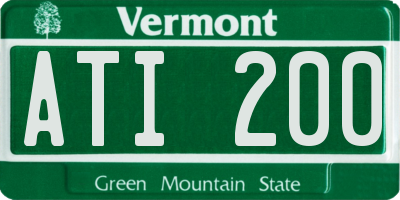 VT license plate ATI200