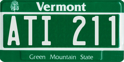 VT license plate ATI211