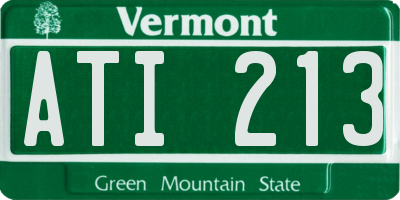 VT license plate ATI213