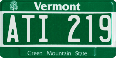 VT license plate ATI219