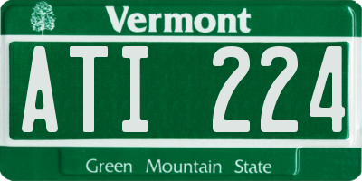 VT license plate ATI224