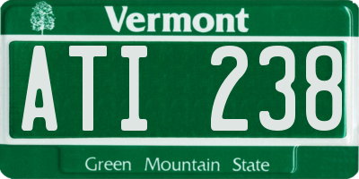 VT license plate ATI238