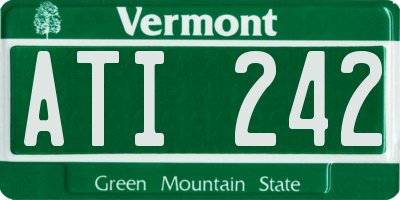 VT license plate ATI242