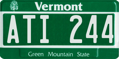 VT license plate ATI244