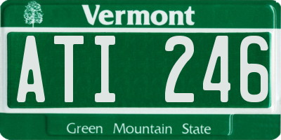 VT license plate ATI246