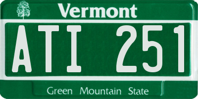 VT license plate ATI251