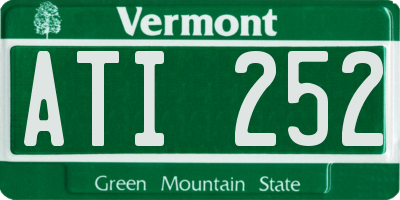 VT license plate ATI252