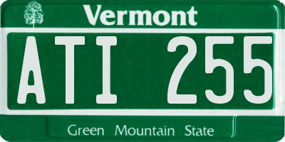 VT license plate ATI255