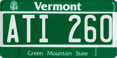 VT license plate ATI260