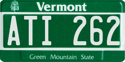 VT license plate ATI262