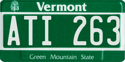 VT license plate ATI263