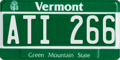 VT license plate ATI266