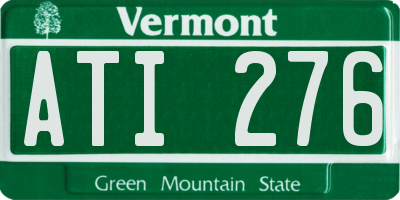 VT license plate ATI276