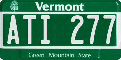 VT license plate ATI277
