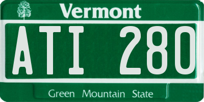 VT license plate ATI280
