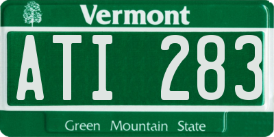 VT license plate ATI283