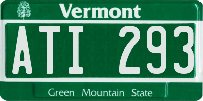 VT license plate ATI293