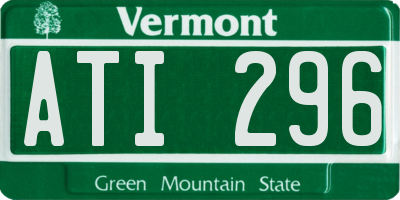 VT license plate ATI296