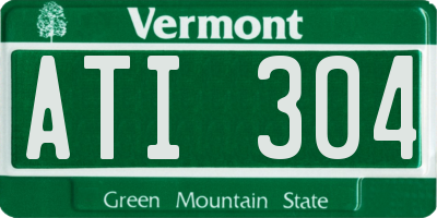VT license plate ATI304