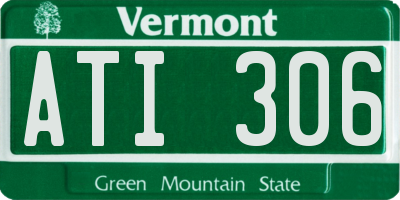 VT license plate ATI306