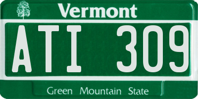 VT license plate ATI309