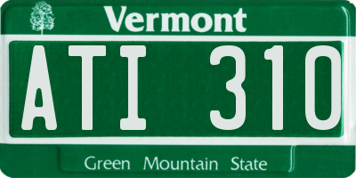 VT license plate ATI310