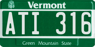 VT license plate ATI316